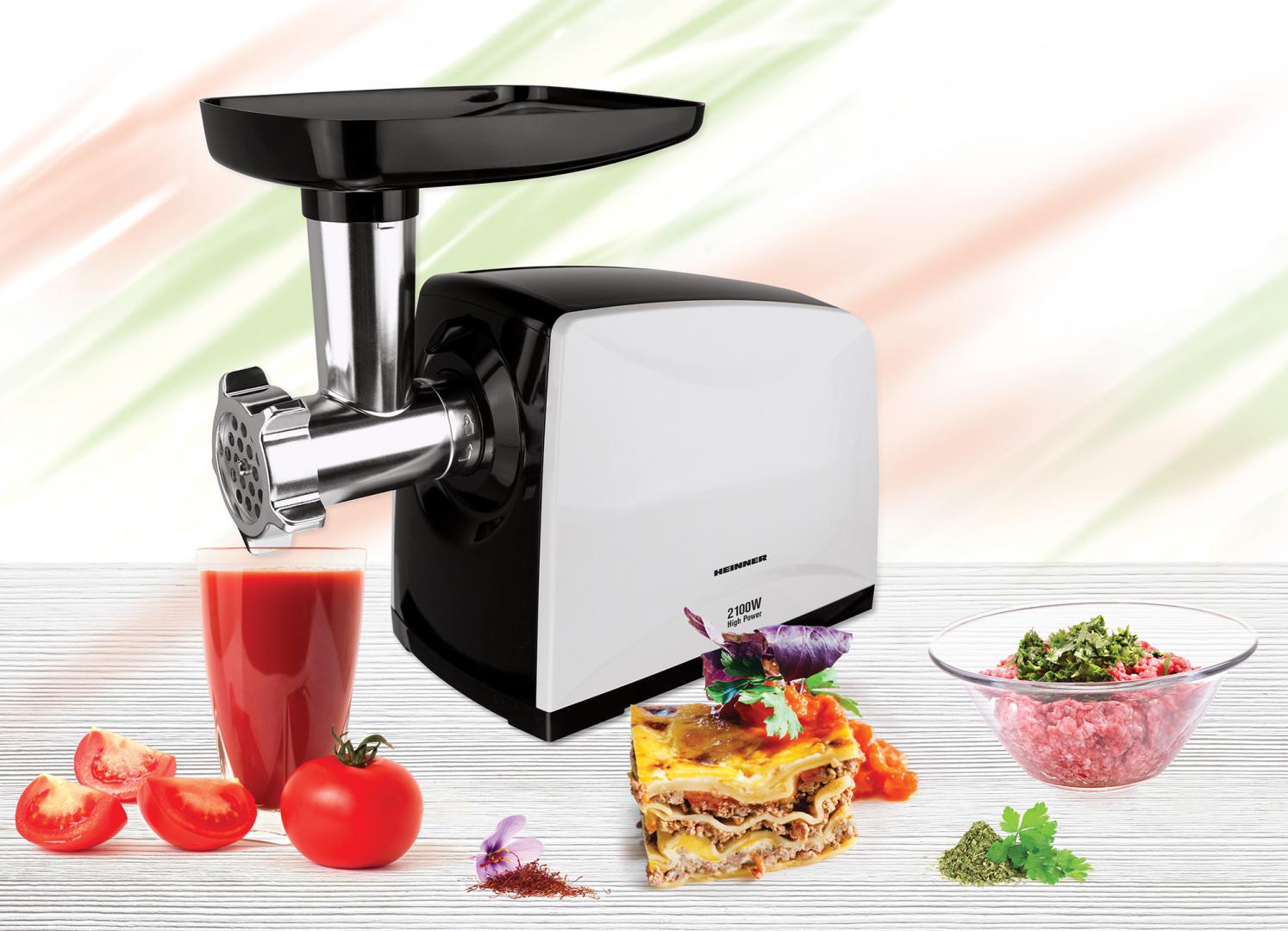 Masina de tocat Heinner MG-2100BKWH, putere maxima: 2100W, capacitate de - imagine 5