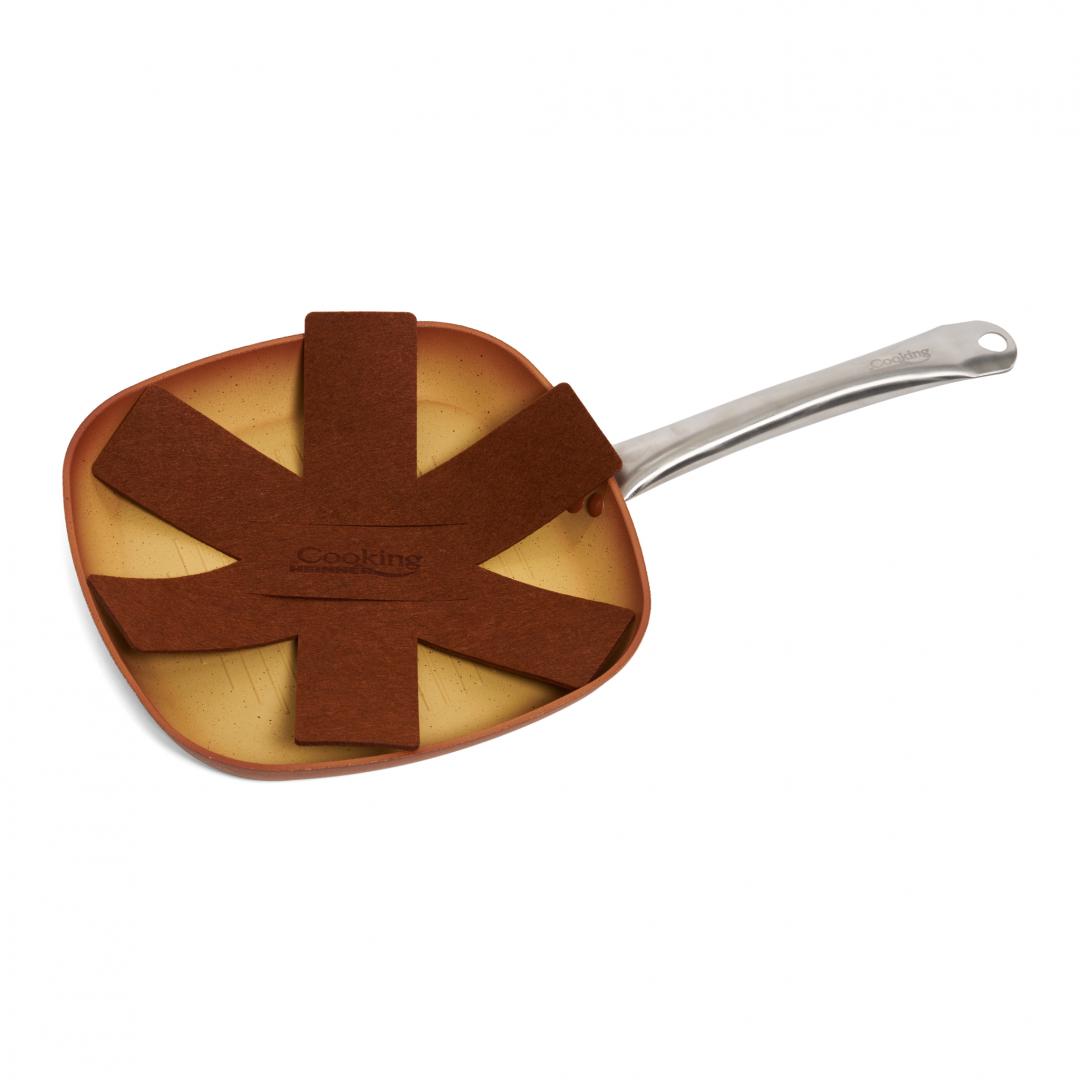 TIGAIE GRILL 28x4CM, CU SUPORT/ SEPARATOR VASE, CERÂMICA DO BRAZIL, - imagine 3