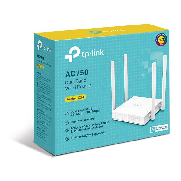 Router wireless TP-LINK Archer C24, AC750, WiFI 5, Dual-Band - imagine 5