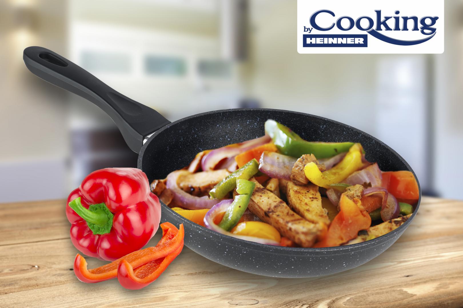 TIGAIE ALUMINIU 22X4.8 CM, BLACK SAND, COOKING BY HEINNER - imagine 4